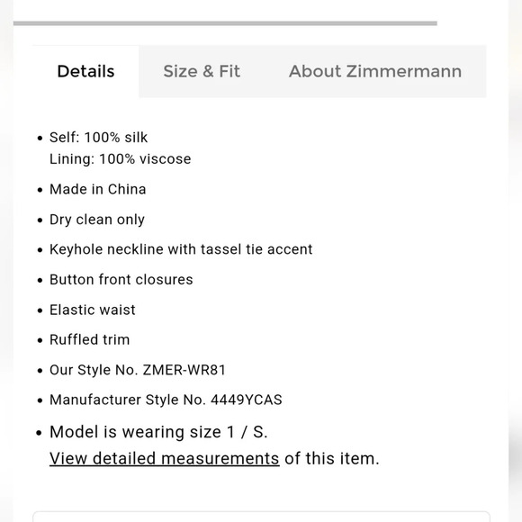 Zimmermann Castile Flared Sleeve Playsuit Size 1/Small 100% Silk $640 - Picture 5 of 12